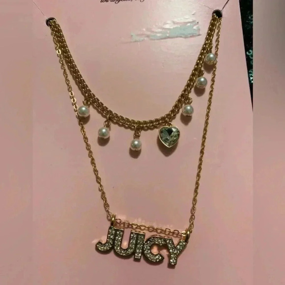 NEW JUICY COUTURE  DOUBLE CHAIN NECKLACE - Picture 2 of 4